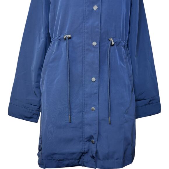 Susan Graver Regular Water Resistant Anorak Jacket with Hood Navy XX-Small NWOT - Picture 7 of 12
